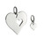 Mother Daughter Two Hearts Charms - 925 Sterling Silver - Love Pair Set Pendants Mother Daughter Two Hearts Charms - 925 Sterling Silver - Love Pair Set Pendants
