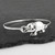 Elephant Bangle Bracelet - 925 Sterling Silver