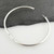 Sterling Silver Round Bangle Bracelet, Push Button Open