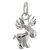 Sterling Silver 3D Whimsical Moose Charm Pendant