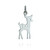 Baby Deer Charm - 925 Sterling Silver Fawn Silhouette