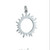 Solar Eclipse Sun Charm - 925 Sterling Silver