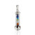 Lotus Glass Tube Chakra Pendant - 925 Sterling Silver - Colored Stones