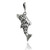 3D Filigree Dolphin Pendant - 925 Sterling Silver