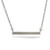 Cubic Zirconia Bar Necklace - 925 Sterling Silver - Horizontal Cubic Zirconia Bar Necklace - 925 Sterling Silver - Horizontal