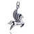 Pegasus Charm - 925 Sterling Silver - Stallion Wings Mythical Unicorn