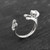 Adjustable Dog Wrap Ring - 925 Sterling Silver - One Size