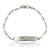 6" Baby or Toddler Figaro Link ID Bracelet - 925 Sterling Silver Engravable Bar