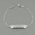 6" Baby or Toddler Figaro Link ID Bracelet - 925 Sterling Silver Engravable Bar