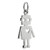 Robot with Heart Cutout Charm - 925 Sterling Silver