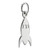 Tiny Rocket Space Shuttle Charm - 925 Sterling Silver