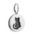 Tiny Cat Etched Tag Charm - 925 Sterling Silver