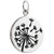 Dandelion Wish Engraved Disc Charm - 925 Sterling Silver
