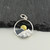 Mountain Range Charm with Bronze Sun - 925 Sterling Silver