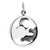 Crescent Moon and Clouds Charm - 925 Sterling Silver