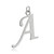 Script Letter A Charm - 925 Sterling Silver