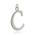 Script Letter C Charm - 925 Sterling Silver