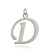 Script Letter D Charm - 925 Sterling Silver