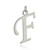 Script Letter F Charm - 925 Sterling Silver
