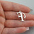 Script Letter F Charm - 925 Sterling Silver