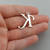 Script Letter K Charm - 925 Sterling Silver