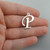 Script Letter P Charm - 925 Sterling Silver