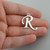 Script Letter R Charm - 925 Sterling Silver