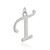 Script Letter T Charm - 925 Sterling Silver