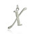 Script Letter X Charm - 925 Sterling Silver