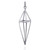 Long Diamond-shaped Cage Charm - 925 Sterling Silver
