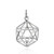 Icosahedron Geometry Charm - 925 Sterling Silver