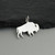 Buffalo Silhouette Charm - 925 Sterling Silver