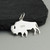 Buffalo Silhouette Charm - 925 Sterling Silver