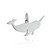 Narwhal Charm - 925 Sterling Silver