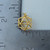 3D Wire Icosahedron Charm - 24k Gold Plated Sterling Silver