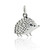 925 Sterling Silver Detailed Hedgehog Charm