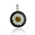 Real Daisy Flower Pendant, Stainless Steel