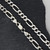 Gun Metal 7mm Figaro Chain - 925 Sterling Silver