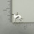 Small Detailed Greyhound Dog Charm, Sterling Silver, Flat