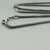 1.5mm Oxidized Square Foxtail Chain - 925 Sterling Silver - Antique Finish
