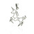 Sterling Silver Origami Unicorn Charm