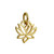 24k Gold Plated Sterling Silver Tiny Lotus Flower Charm