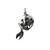 Sterling Silver Mermaid on the Moon Pendant 30x17mm