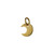 Gold Charms- Tiny Crescent Moon with 24K Gold Plate 12x7mm