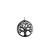 Sterling Silver Textured Tree of Life Charm