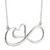 Infinity Symbol with Heart Necklace - 925 Sterling Silver