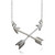 Sterling Silver Crossed Arrows Pendant Necklace, 17" Chain