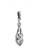 Trinity Heart Necklace - 925 Sterling Silver - Clear CZ April