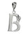 Celtic Initial Letter B Pendant - 925 Sterling Silver