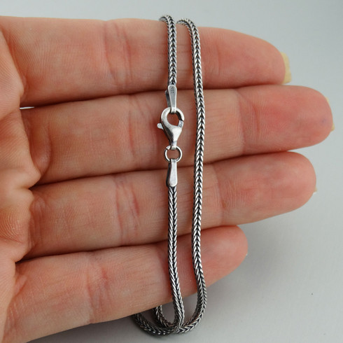 Sterling Silver Bulk / Spooled Round Foxtail Chain in Sterling Silver (1.60  mm - 3.20 mm)